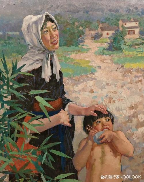 _民族油画画家_化油彩戏妆美女